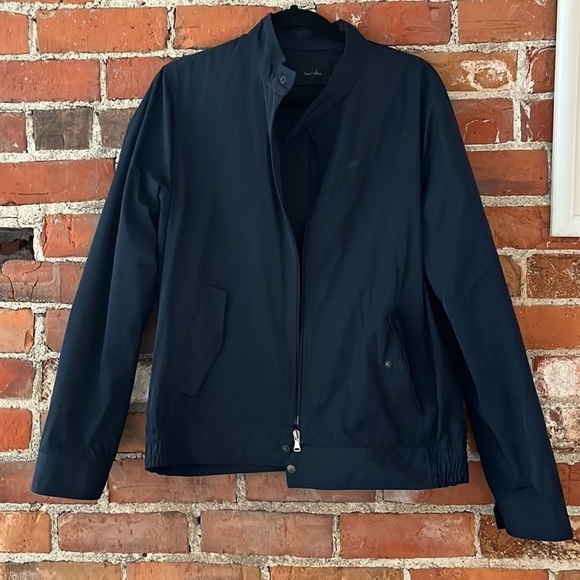 DAVID NAMAN Fall/Winter 2016 Navy Blue Waterproof Bomber Jacket size XL EUC - Picture 2 of 6